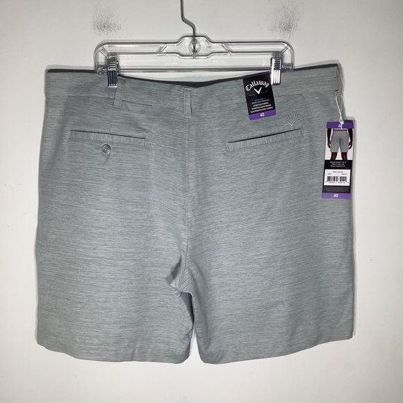 Callaway Mens Opti Dri Stretch Golf Shorts Gray Size 40 (Actual Size 42) NWT - Picture 2 of 8